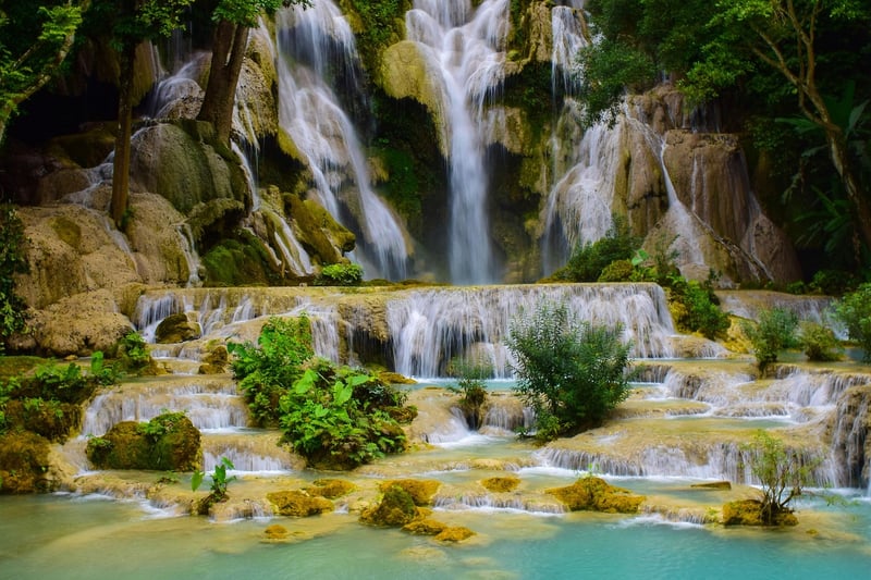 Waterfall in a serene setting